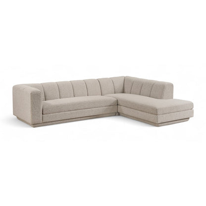 Modari Beige Fabric Upholstered 2pc. Modular Sectional