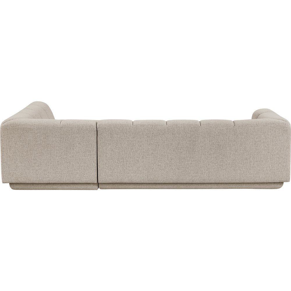 Modari Beige Fabric Upholstered 2pc. Modular Sectional