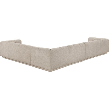Modari Beige Fabric Upholstered 4pc. Modular Sectional
