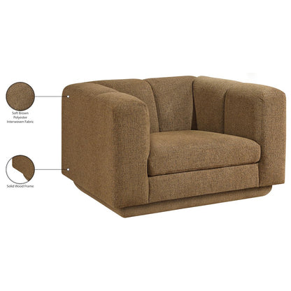 Modari Brown Fabric Upholstered Chair