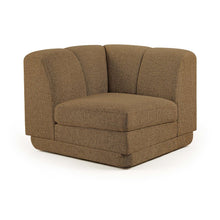 Modari Brown Fabric Upholstered Corner Chair