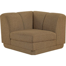Modari Brown Fabric Upholstered Corner Chair