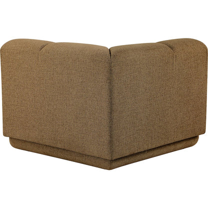Modari Brown Fabric Upholstered Corner Chair