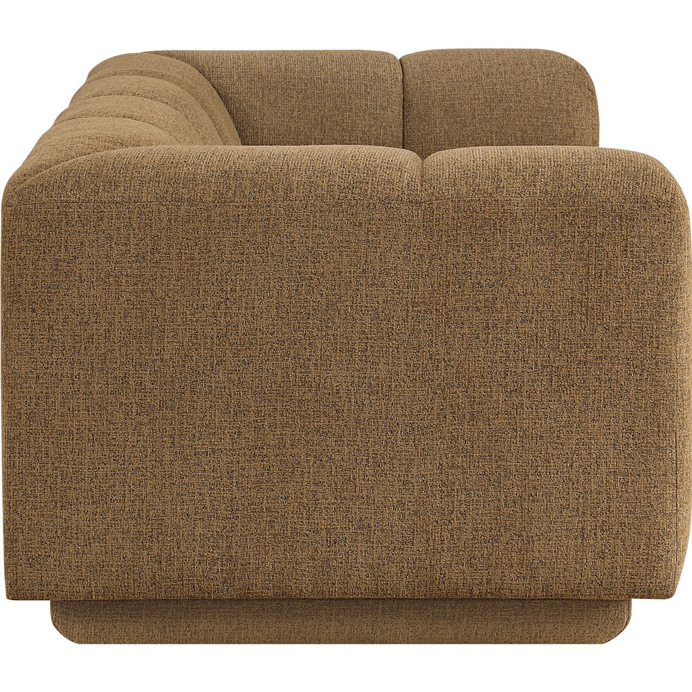 Modari 70.25" Brown Fabric Upholstered Loveseat