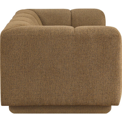Modari 70.25" Brown Fabric Upholstered Loveseat