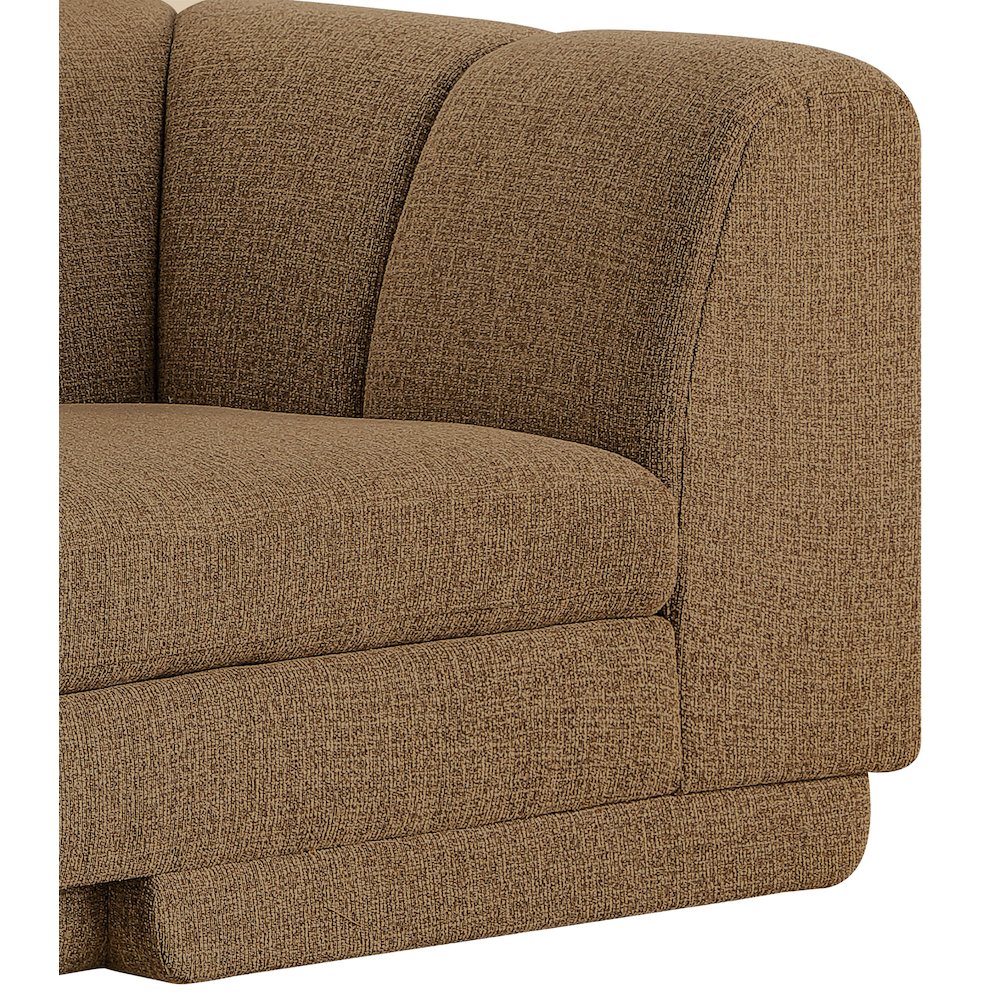 Modari 70.25" Brown Fabric Upholstered Loveseat