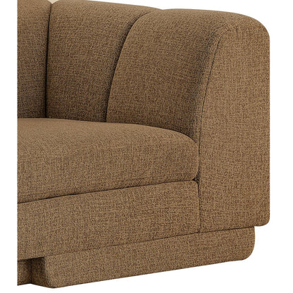 Modari 70.25" Brown Fabric Upholstered Loveseat