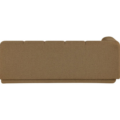 Modari 76.75" Brown Fabric Upholstered Left Arm Sofa
