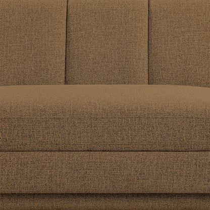 Modari 76.75" Brown Fabric Upholstered Left Arm Sofa