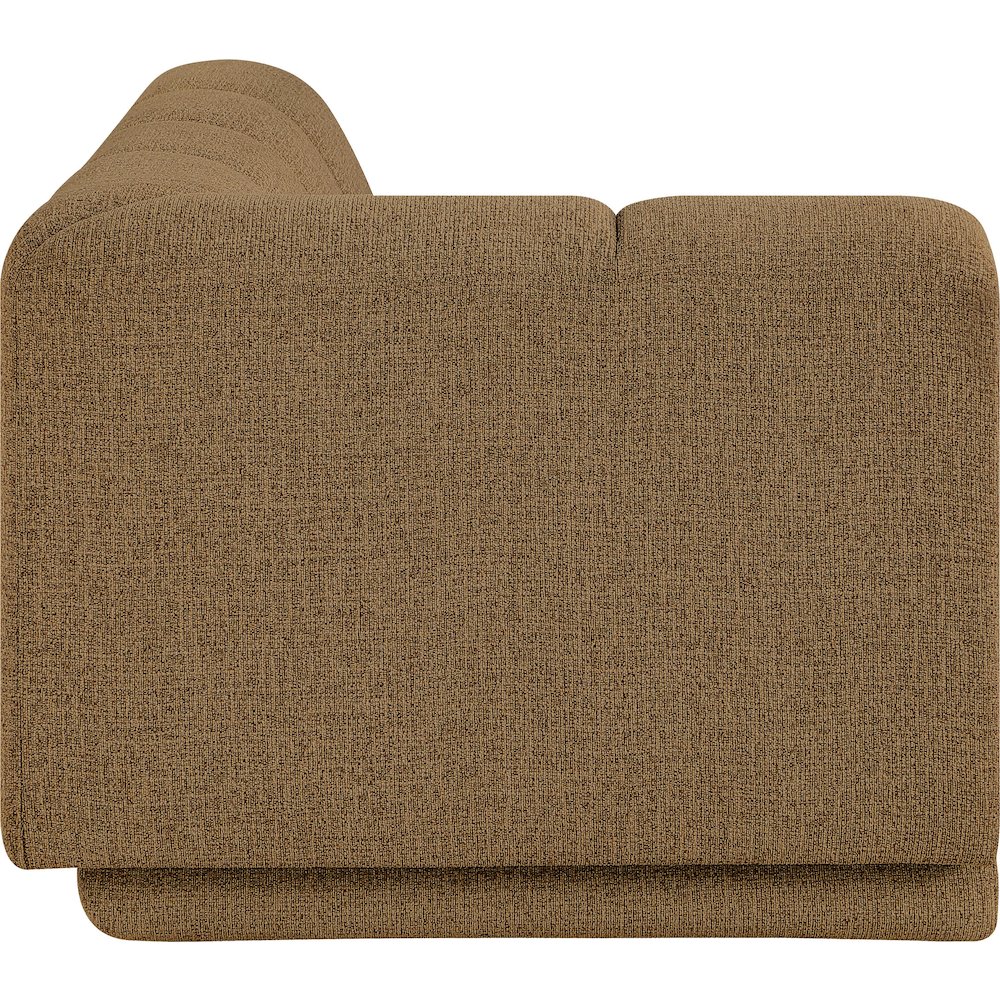 Modari Brown Fabric Upholstered Left Arm Chaise