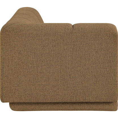 Modari Brown Fabric Upholstered Left Arm Chaise