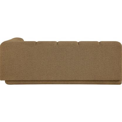 Modari 76.75" Brown Fabric Upholstered Right Arm Sofa