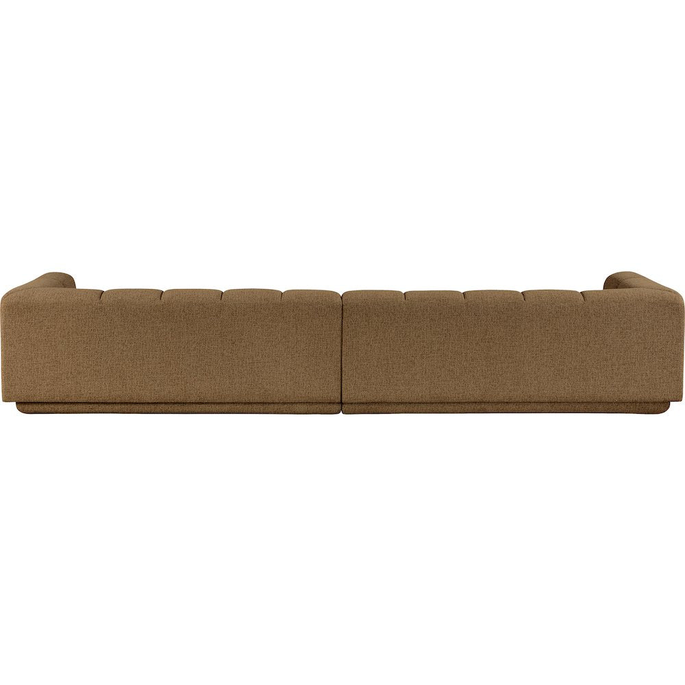 Modari Brown Fabric Upholstered 2pc. Modular Sofa