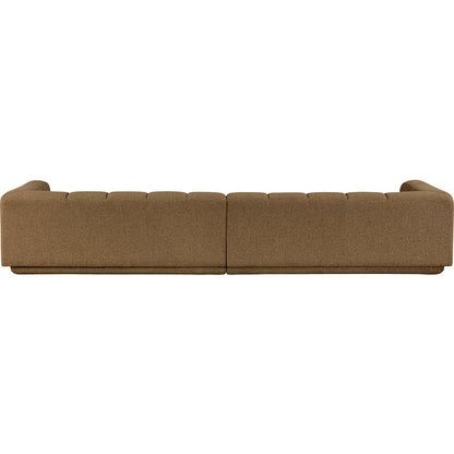 Modari Brown Fabric Upholstered 2pc. Modular Sofa