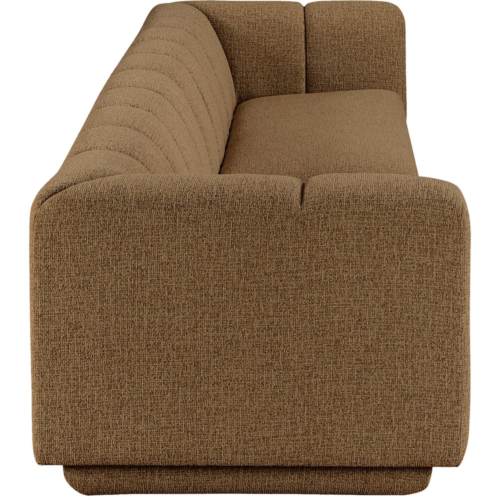 Modari Brown Fabric Upholstered 2pc. Modular Sofa