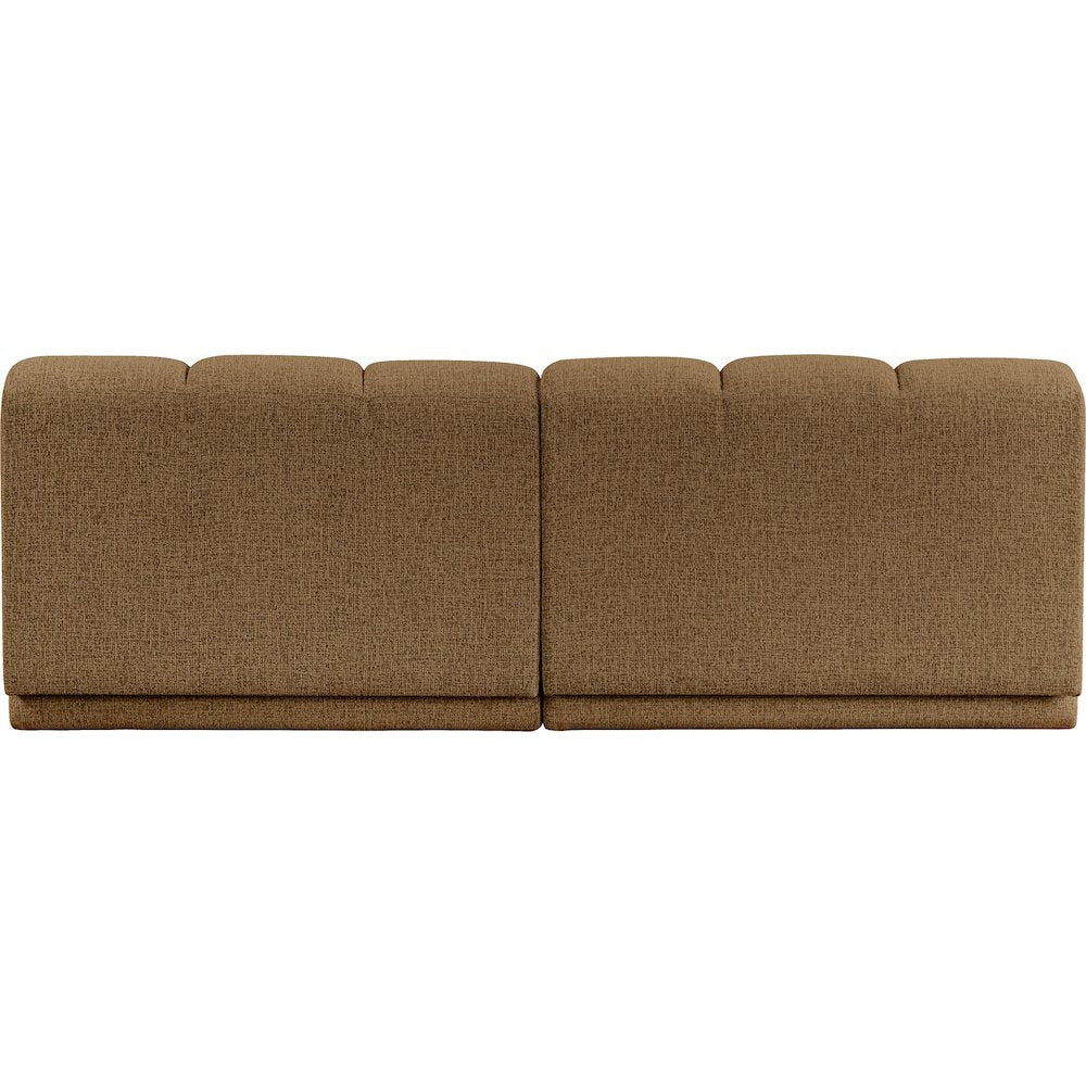 Modari Brown Fabric Upholstered 2pc. Modular Sofa