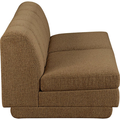 Modari Brown Fabric Upholstered 2pc. Modular Sofa