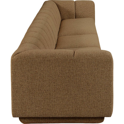 Modari Brown Fabric Upholstered 3pc. Modular Sofa