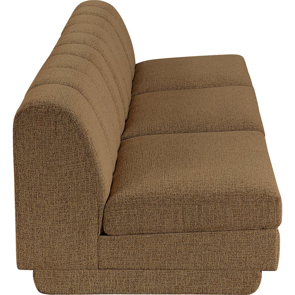 Modari Brown Fabric Upholstered 3pc. Modular Sofa