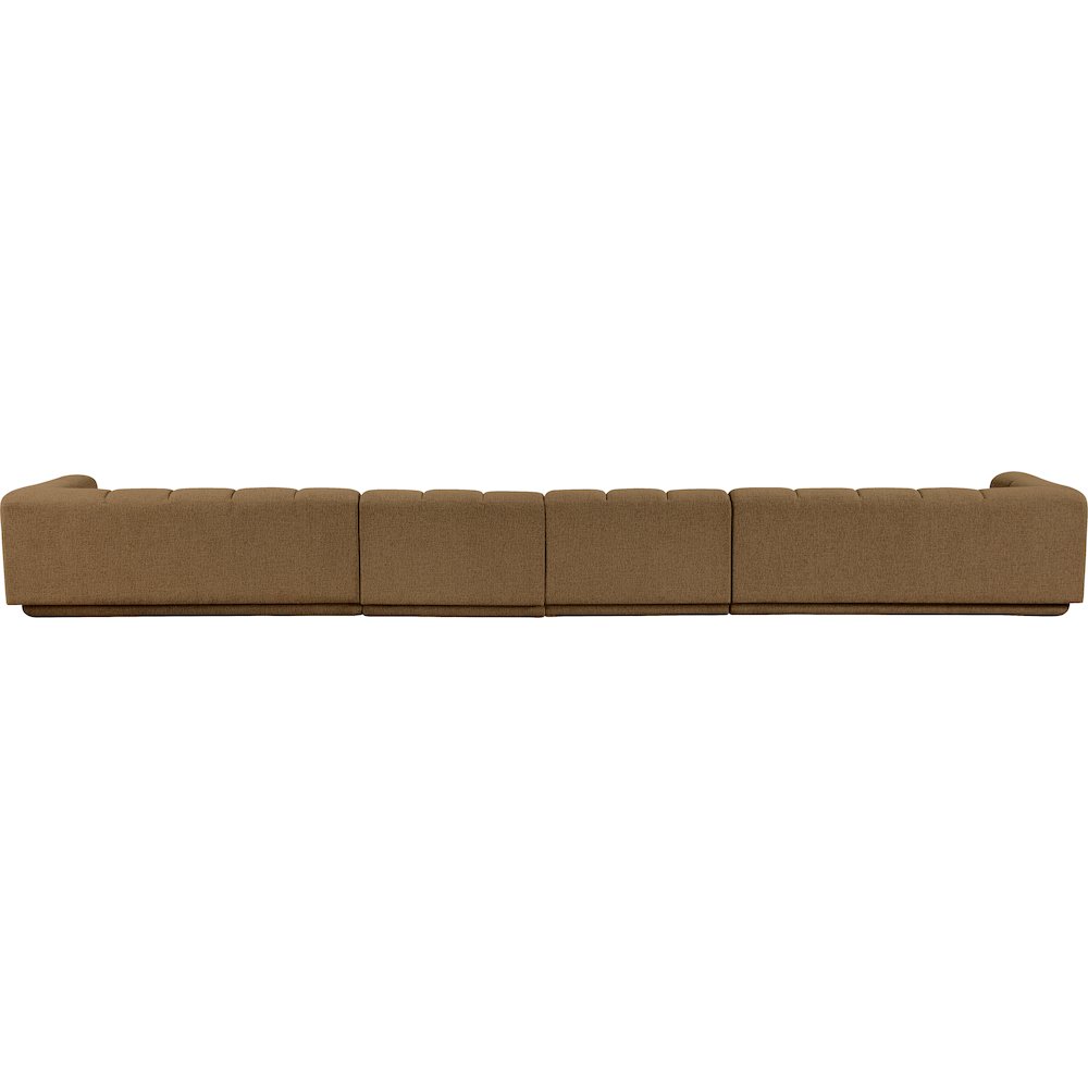 Modari Brown Fabric Upholstered 4pc. Modular Sofa
