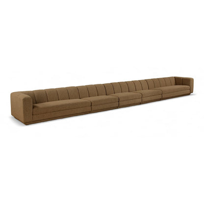 Modari Brown Fabric Upholstered 5pc. Modular Sofa