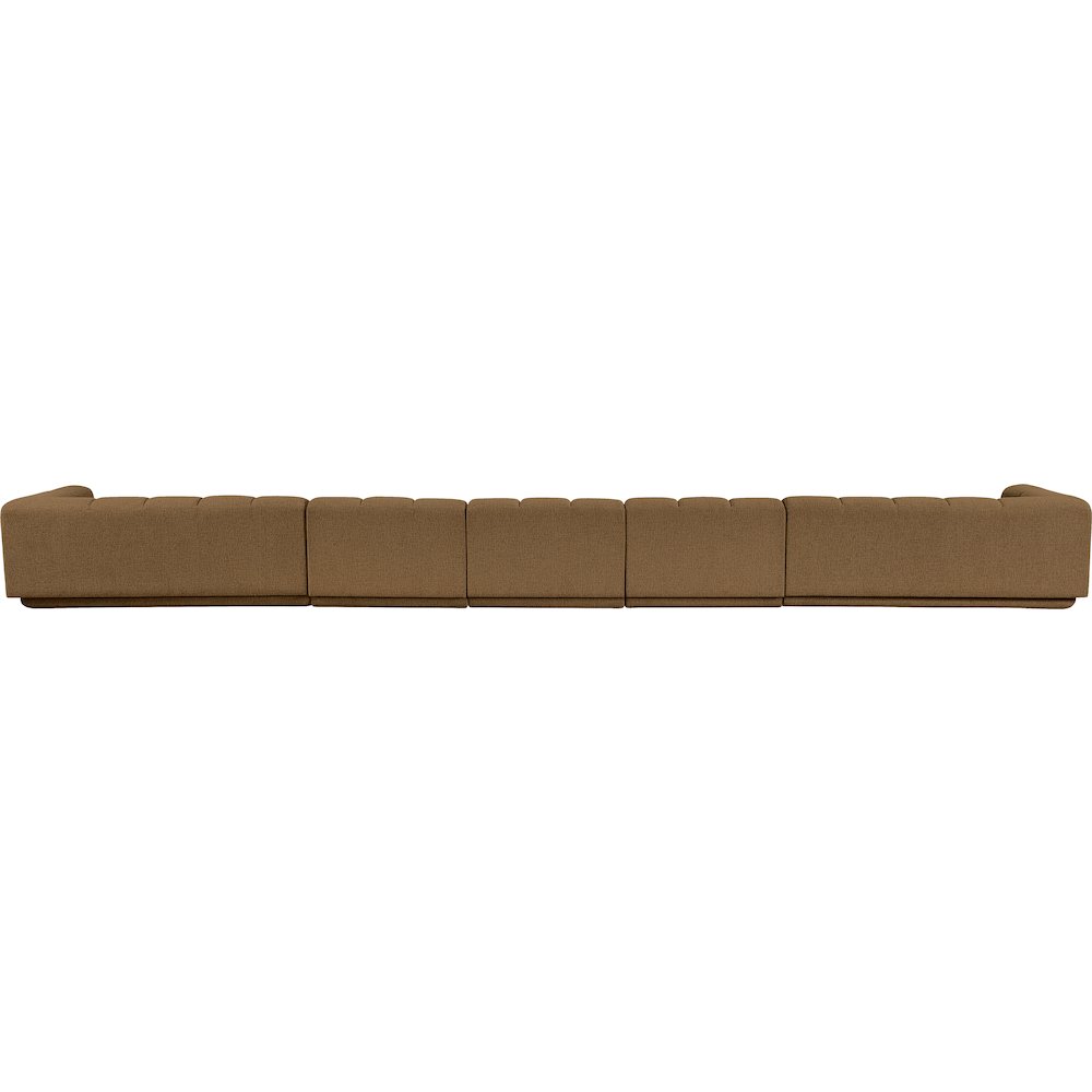 Modari Brown Fabric Upholstered 5pc. Modular Sofa