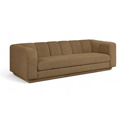 Modari 95" Brown Fabric Upholstered Sofa