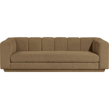 Modari 95" Brown Fabric Upholstered Sofa