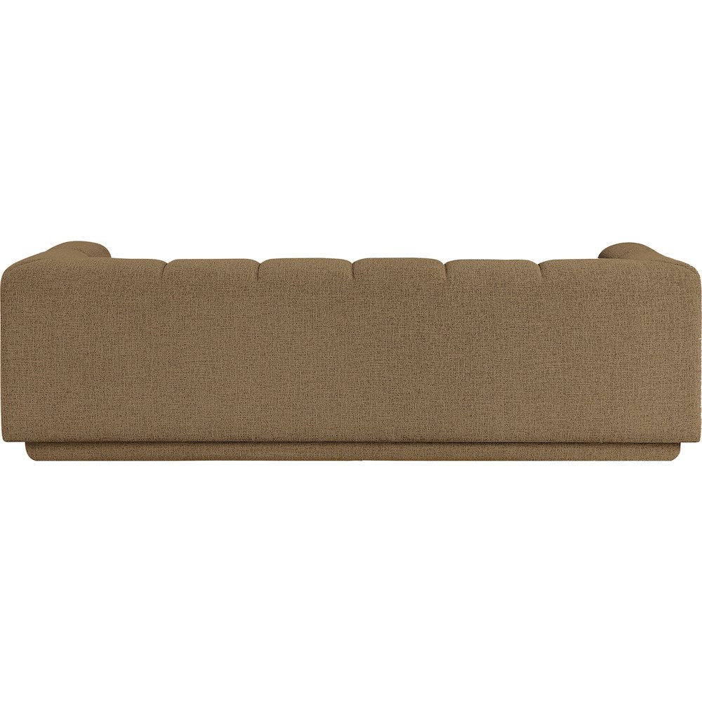 Modari 95" Brown Fabric Upholstered Sofa