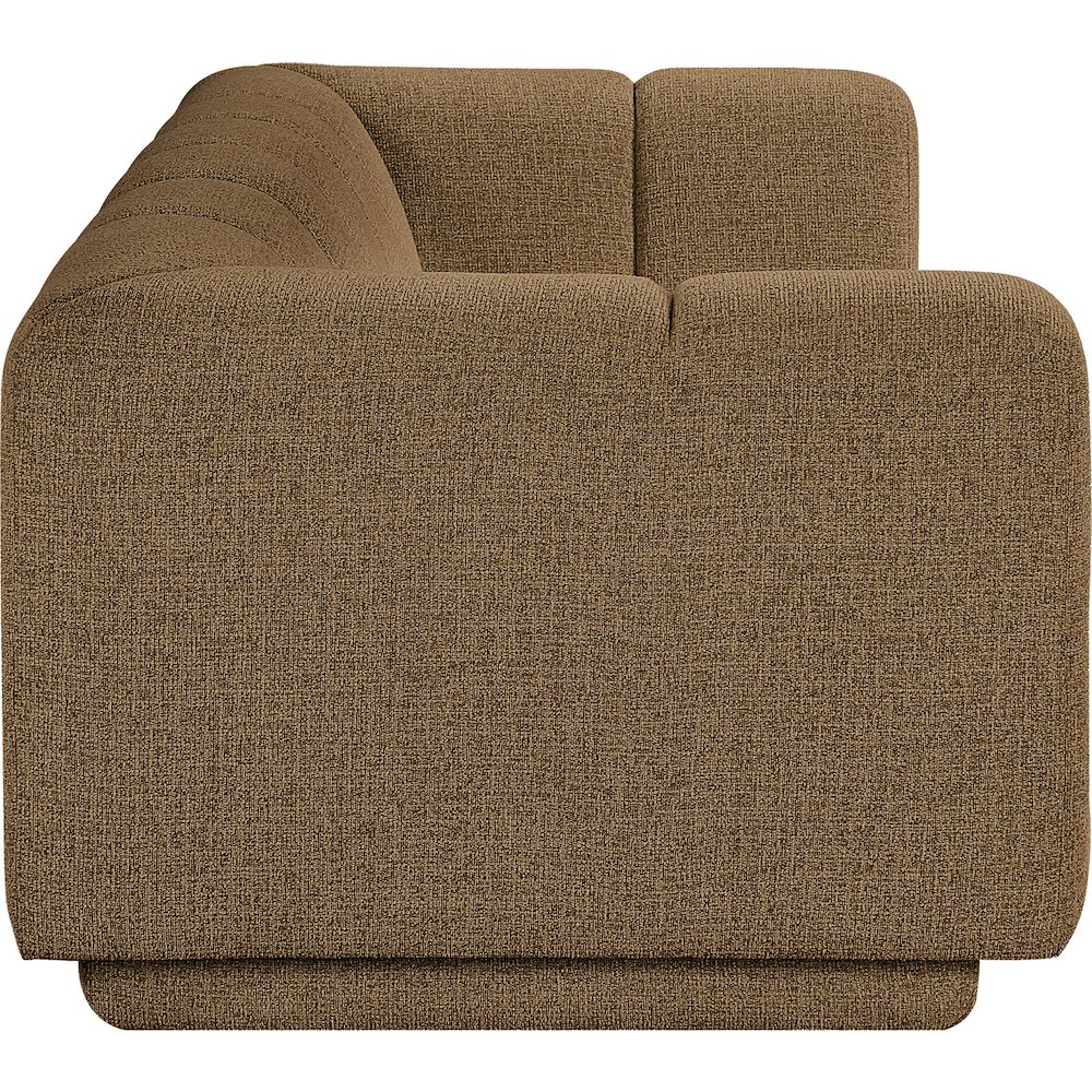 Modari 95" Brown Fabric Upholstered Sofa