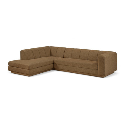 Modari Brown Fabric Upholstered 2pc. Modular Sectional