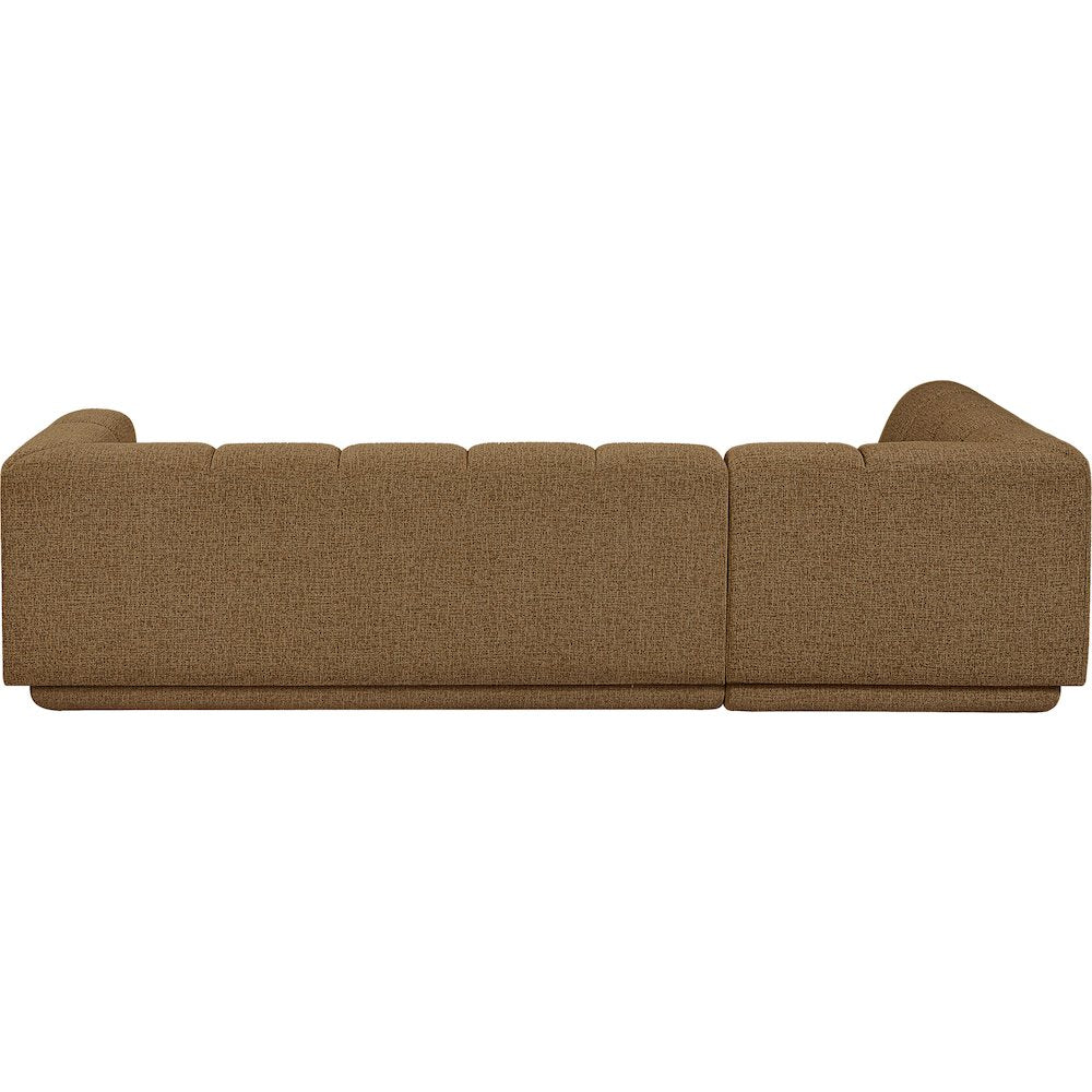 Modari Brown Fabric Upholstered 2pc. Modular Sectional