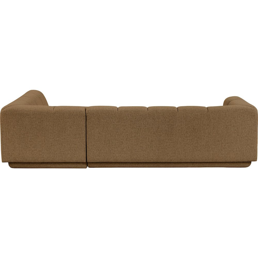 Modari Brown Fabric Upholstered 2pc. Modular Sectional