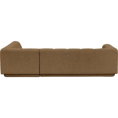 Modari Brown Fabric Upholstered 2pc. Modular Sectional