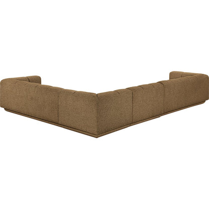 Modari Brown Fabric Upholstered 4pc. Modular Sectional