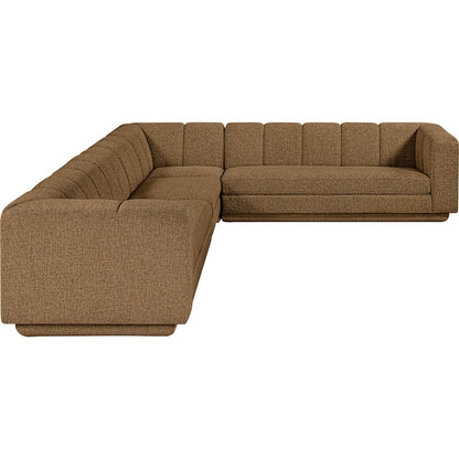 Modari Brown Fabric Upholstered 4pc. Modular Sectional