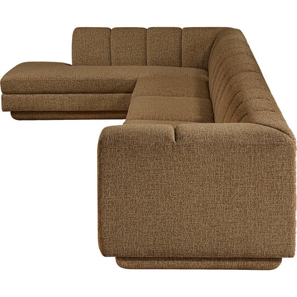 Modari Brown Fabric Upholstered 4pc. Modular Sectional