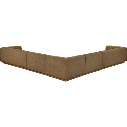 Modari Brown Fabric Upholstered 5pc. Modular Sectional