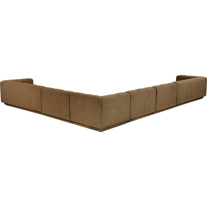 Modari Brown Fabric Upholstered 6pc. Modular Sectional