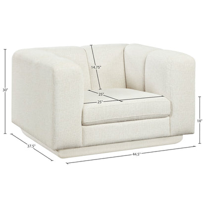 Modari Cream Fabric Upholstered Chair