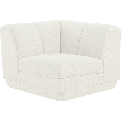 Modari Cream Fabric Upholstered Corner Chair