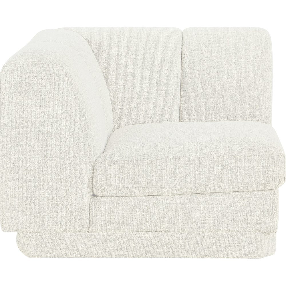 Modari Cream Fabric Upholstered Corner Chair