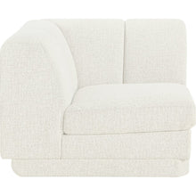 Modari Cream Fabric Upholstered Corner Chair