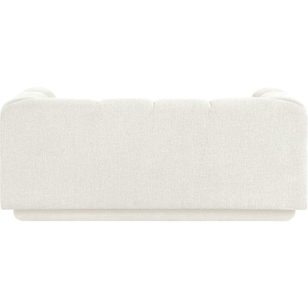 Modari 70.25" Cream Fabric Upholstered Loveseat