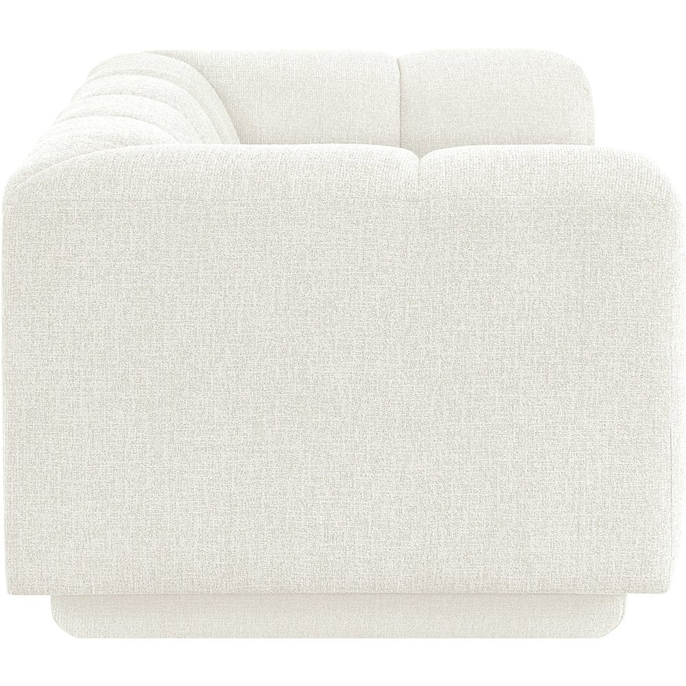 Modari 70.25" Cream Fabric Upholstered Loveseat