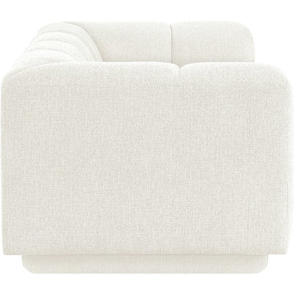Modari 70.25" Cream Fabric Upholstered Loveseat