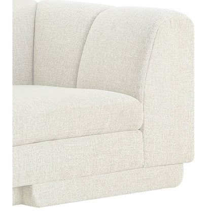 Modari 70.25" Cream Fabric Upholstered Loveseat