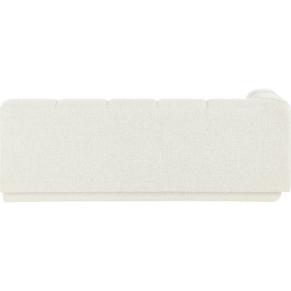 Modari 76.75" Cream Fabric Upholstered Left Arm Sofa