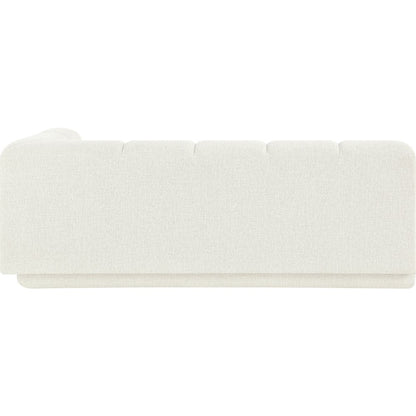 Modari 76.75" Cream Fabric Upholstered Right Arm Sofa
