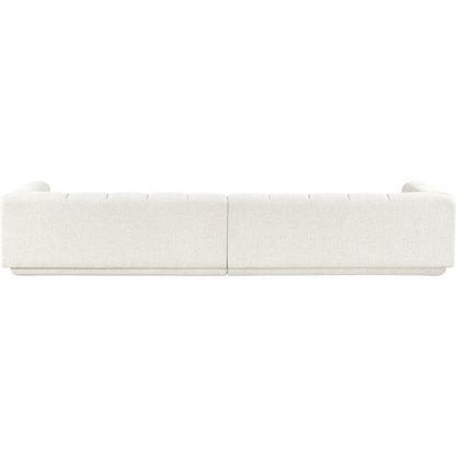 Modari Cream Fabric Upholstered 2pc. Modular Sofa